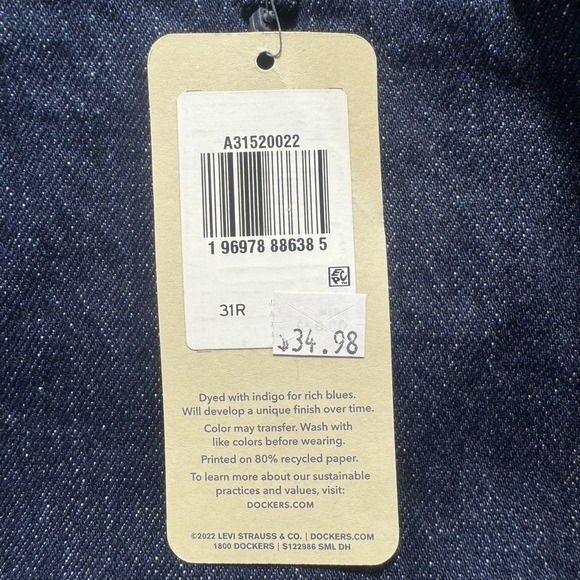 Dockers Weekend Chino Pants Women Sz 31 Blue New With Tags - Picture 4 of 9